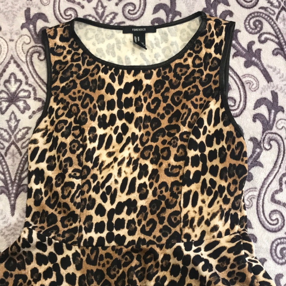 Cheetah Print Peplum